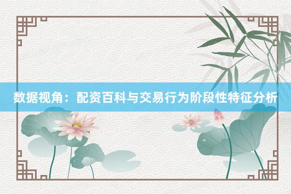 数据视角：配资百科与交易行为阶段性特征分析