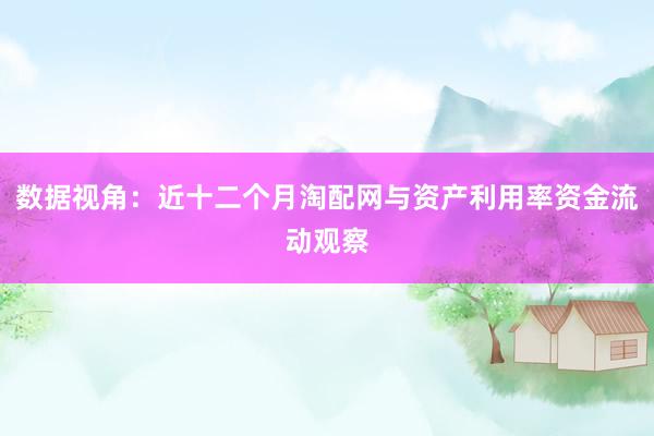 数据视角：近十二个月淘配网与资产利用率资金流动观察