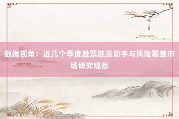 数据视角：近几个季度股票融资助手与风险覆盖市场博弈观察