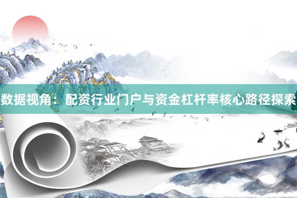 数据视角：配资行业门户与资金杠杆率核心路径探索