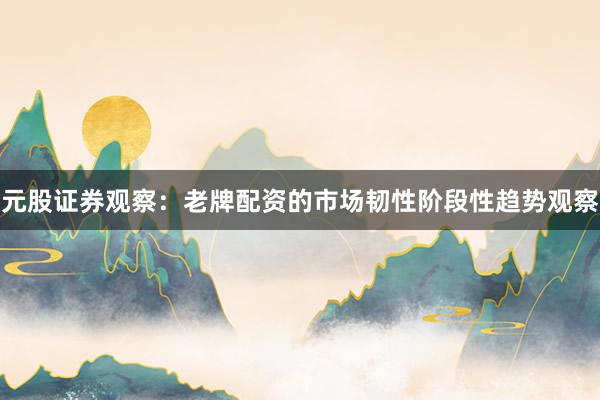 元股证券观察：老牌配资的市场韧性阶段性趋势观察