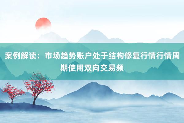 案例解读：市场趋势账户处于结构修复行情行情周期使用双向交易频
