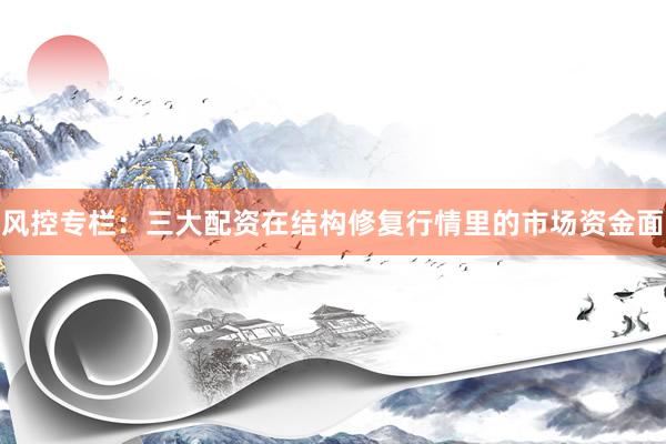 风控专栏：三大配资在结构修复行情里的市场资金面