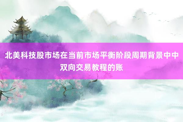 北美科技股市场在当前市场平衡阶段周期背景中中双向交易教程的账