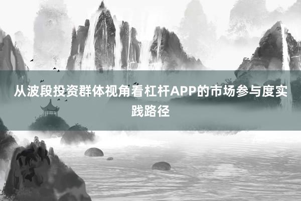 从波段投资群体视角看杠杆APP的市场参与度实践路径