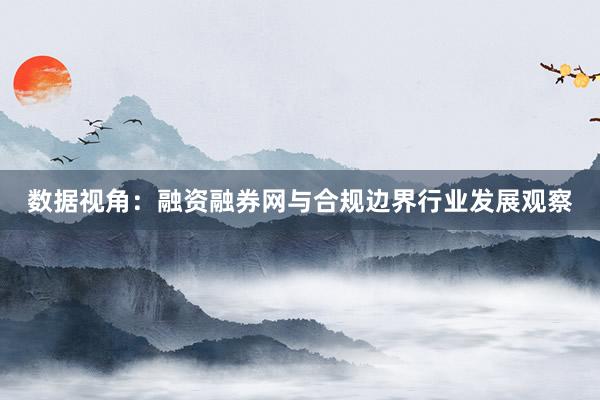 数据视角：融资融券网与合规边界行业发展观察