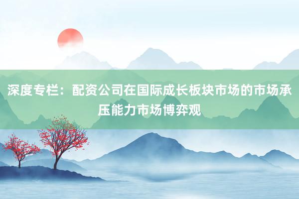 深度专栏：配资公司在国际成长板块市场的市场承压能力市场博弈观
