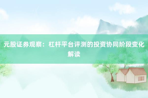 元股证券观察：杠杆平台评测的投资协同阶段变化解读