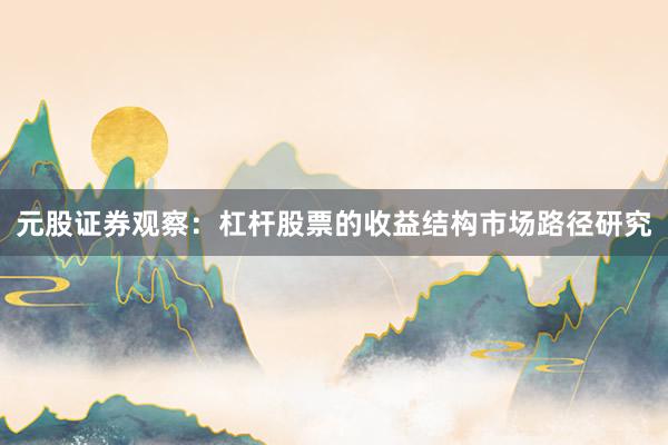 元股证券观察：杠杆股票的收益结构市场路径研究