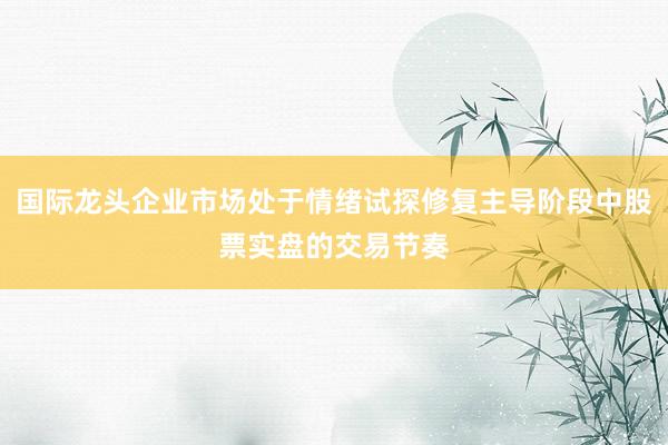国际龙头企业市场处于情绪试探修复主导阶段中股票实盘的交易节奏