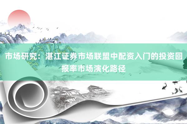 市场研究：湛江证券市场联盟中配资入门的投资回报率市场演化路径