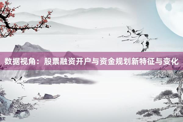 数据视角：股票融资开户与资金规划新特征与变化