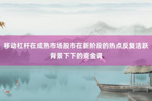 移动杠杆在成熟市场股市在新阶段的热点反复活跃背景下下的资金调