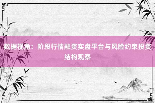 数据视角：阶段行情融资实盘平台与风险约束投资结构观察