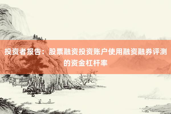 投资者报告：股票融资投资账户使用融资融券评测的资金杠杆率