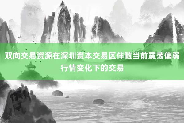双向交易资源在深圳资本交易区伴随当前震荡偏弱行情变化下的交易