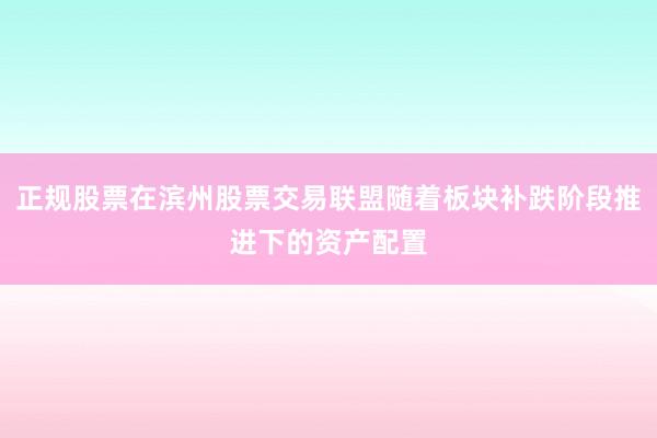 正规股票在滨州股票交易联盟随着板块补跌阶段推进下的资产配置