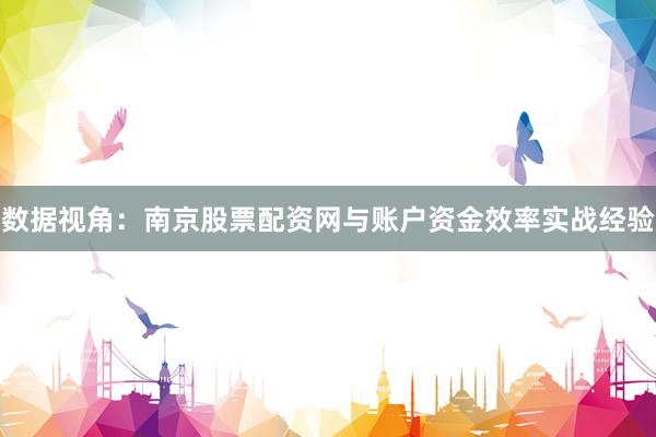 数据视角：南京股票配资网与账户资金效率实战经验