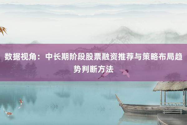 数据视角：中长期阶段股票融资推荐与策略布局趋势判断方法