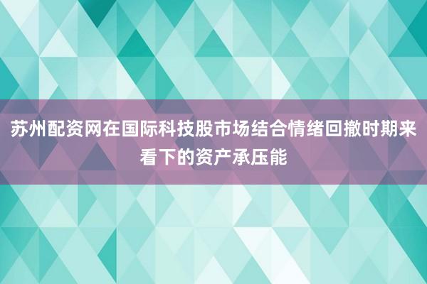 苏州配资网在国际科技股市场结合情绪回撤时期来看下的资产承压能