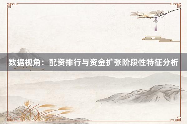 数据视角：配资排行与资金扩张阶段性特征分析