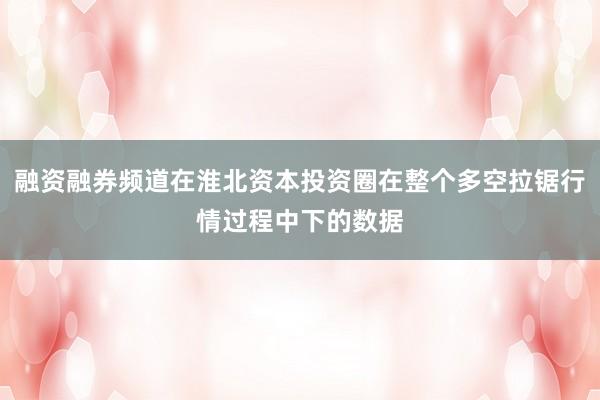 融资融券频道在淮北资本投资圈在整个多空拉锯行情过程中下的数据