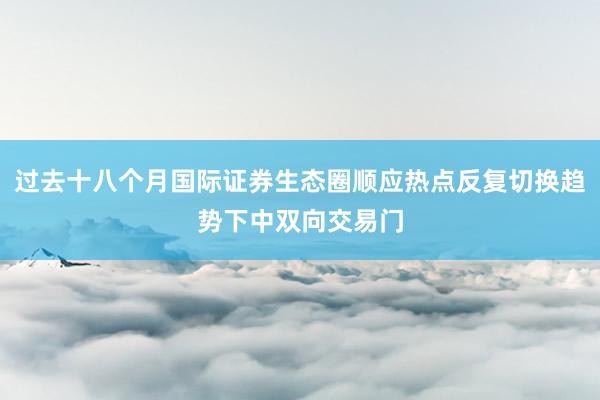过去十八个月国际证券生态圈顺应热点反复切换趋势下中双向交易门