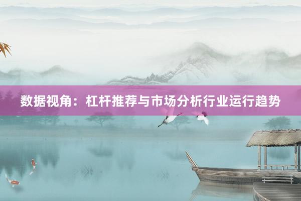 数据视角：杠杆推荐与市场分析行业运行趋势