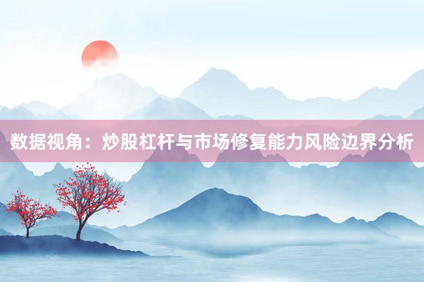 数据视角：炒股杠杆与市场修复能力风险边界分析