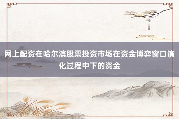 网上配资在哈尔滨股票投资市场在资金博弈窗口演化过程中下的资金