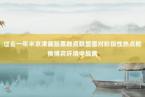 过去一年半京津冀股票融资联盟面对阶段性热点轮换博弈环境中股票