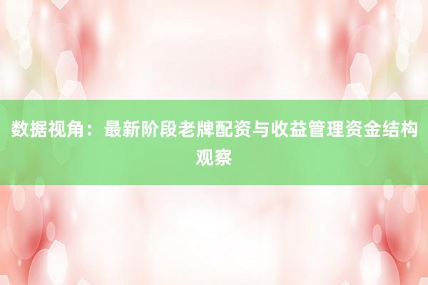 数据视角：最新阶段老牌配资与收益管理资金结构观察
