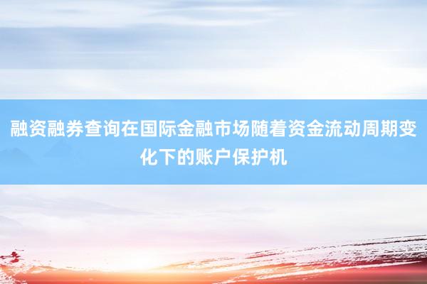 融资融券查询在国际金融市场随着资金流动周期变化下的账户保护机