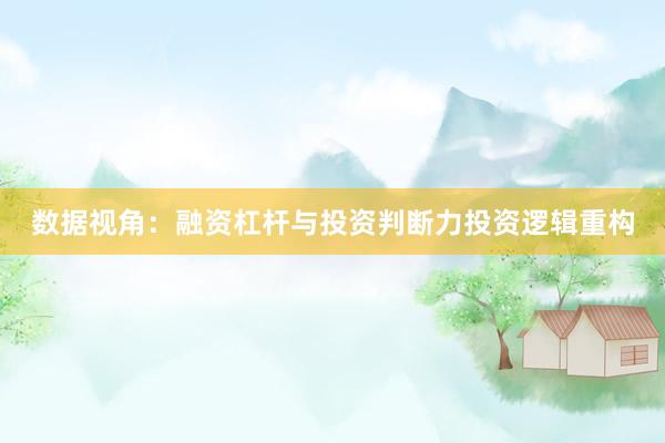 数据视角：融资杠杆与投资判断力投资逻辑重构