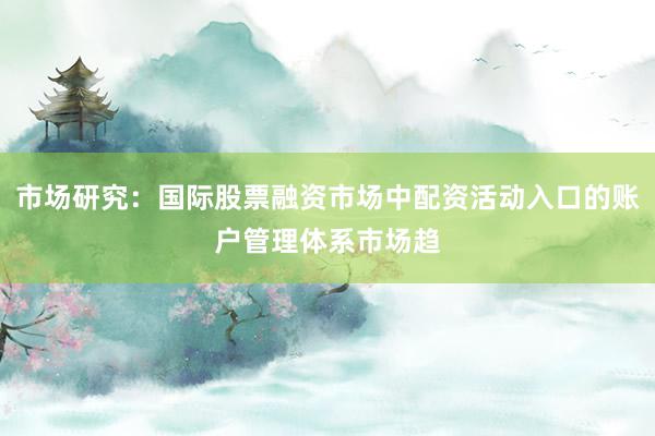 市场研究：国际股票融资市场中配资活动入口的账户管理体系市场趋