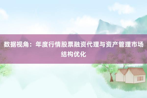 数据视角：年度行情股票融资代理与资产管理市场结构优化