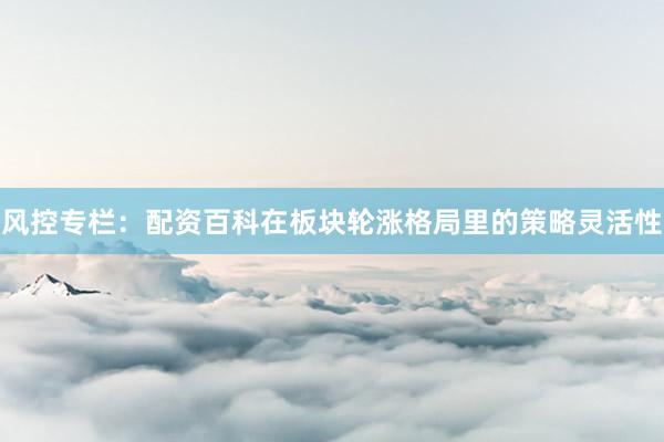 风控专栏：配资百科在板块轮涨格局里的策略灵活性