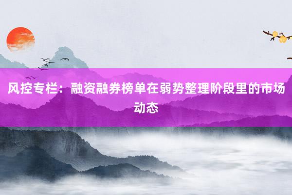 风控专栏：融资融券榜单在弱势整理阶段里的市场动态