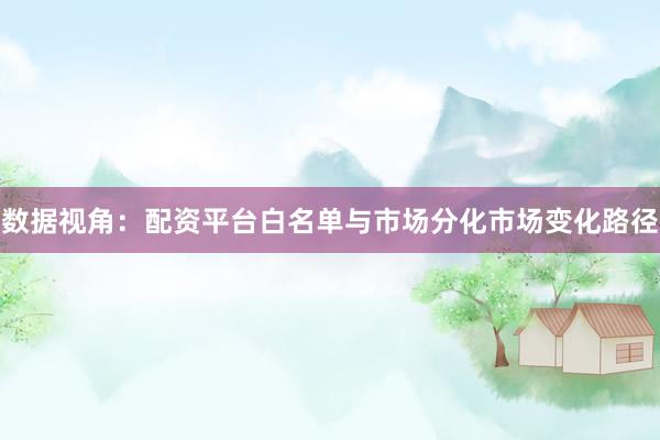 数据视角：配资平台白名单与市场分化市场变化路径