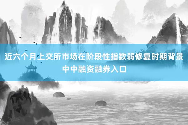 近六个月上交所市场在阶段性指数弱修复时期背景中中融资融券入口