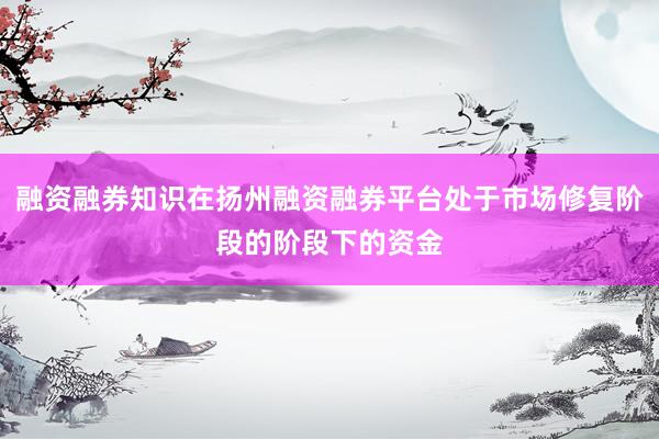 融资融券知识在扬州融资融券平台处于市场修复阶段的阶段下的资金
