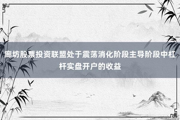 廊坊股票投资联盟处于震荡消化阶段主导阶段中杠杆实盘开户的收益