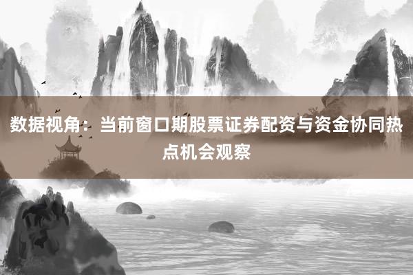 数据视角：当前窗口期股票证券配资与资金协同热点机会观察