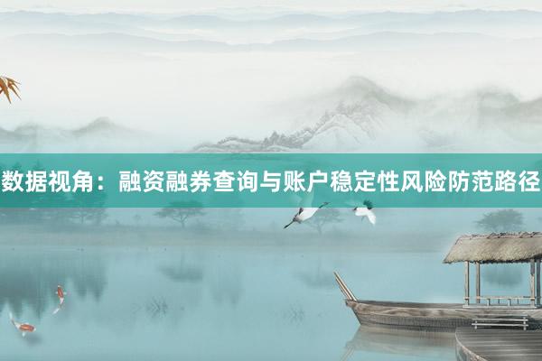数据视角：融资融券查询与账户稳定性风险防范路径