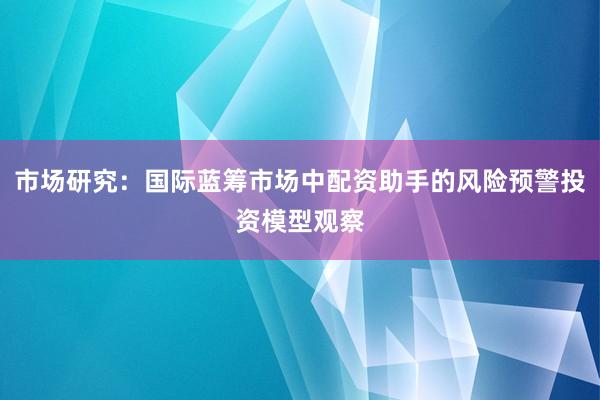 市场研究：国际蓝筹市场中配资助手的风险预警投资模型观察