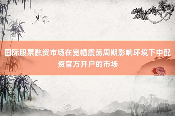 国际股票融资市场在宽幅震荡周期影响环境下中配资官方开户的市场