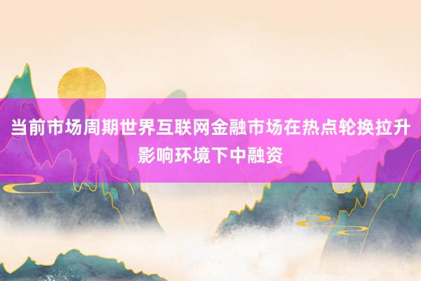 当前市场周期世界互联网金融市场在热点轮换拉升影响环境下中融资