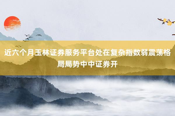 近六个月玉林证券服务平台处在复杂指数弱震荡格局局势中中证券开