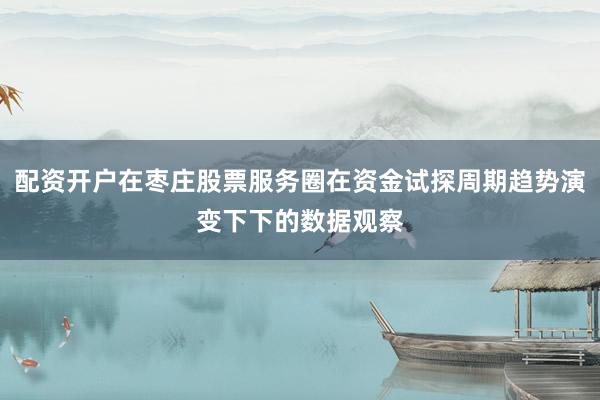 配资开户在枣庄股票服务圈在资金试探周期趋势演变下下的数据观察