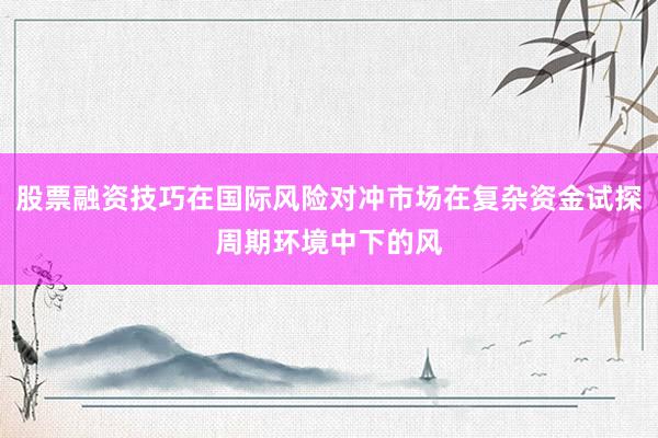 股票融资技巧在国际风险对冲市场在复杂资金试探周期环境中下的风